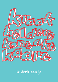 Blauwe Kontakt Kaart