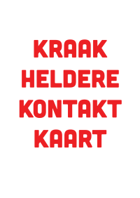 Kraakheldere Kontakt Kaart