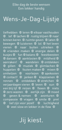 Wens Je Dag - blauw + enveloppe