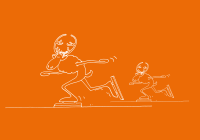 Schaatsende rendieren