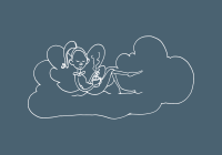 Fluffy wolk engel